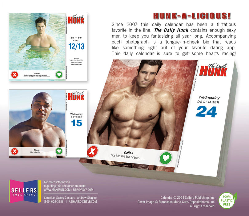 2025 Daily Hunk Page-A-Day Calendar