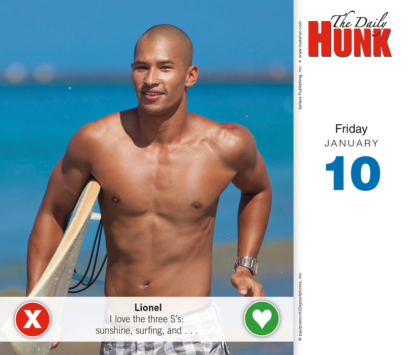 2025 Daily Hunk Page-A-Day Calendar