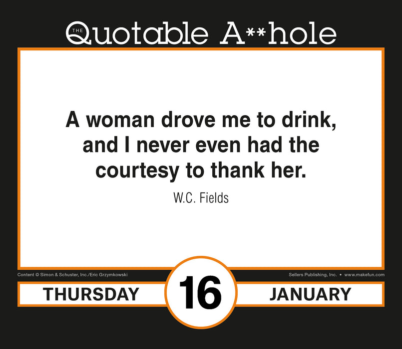 2025 Quotable A**hole Page-A-Day Calendar