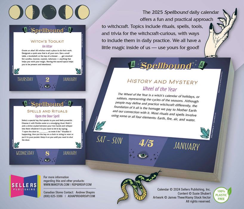 2025 Spellbound: The Witches Guide for Charms Rituals Tools & Trivia Page-A-Day Calendar