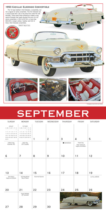 Classics Ultimate Automobiles — Muscle Cars and More 2026 Square Wall Calendar