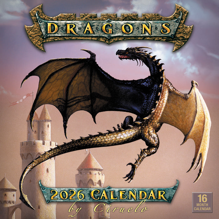 Dragons by Ciruelo 2026 Square Wall Calendar