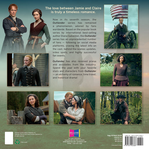 Outlander 2026 Square Wall Calendar
