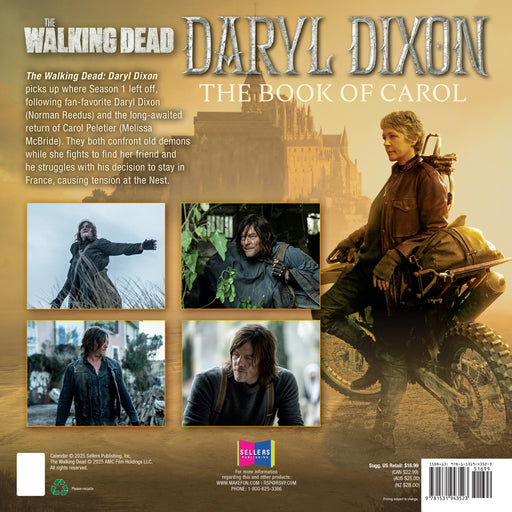 Walking Dead Daryl Dixon 2026 Square Wall Calendar