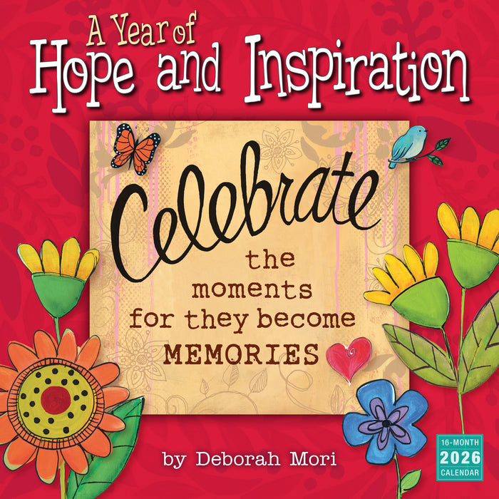 A Year of Hope and Inspiration D Mori 2026 Square Wall Calendar