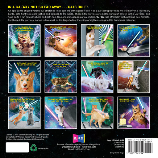 Cat Wars 2026 Mini Wall Calendar