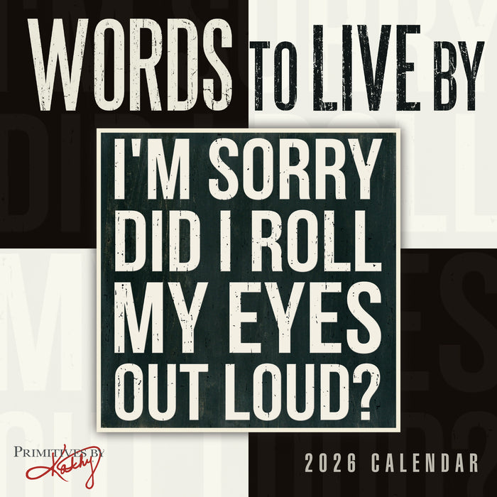 Words to Live By 2026 Mini Wall Calendar