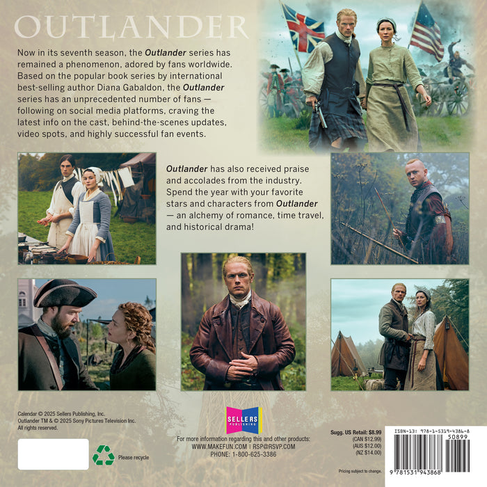 Outlander 2026 Mini Wall Calendar