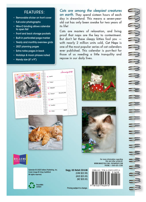 Cat Naps Classic 2026 Weekly Diary