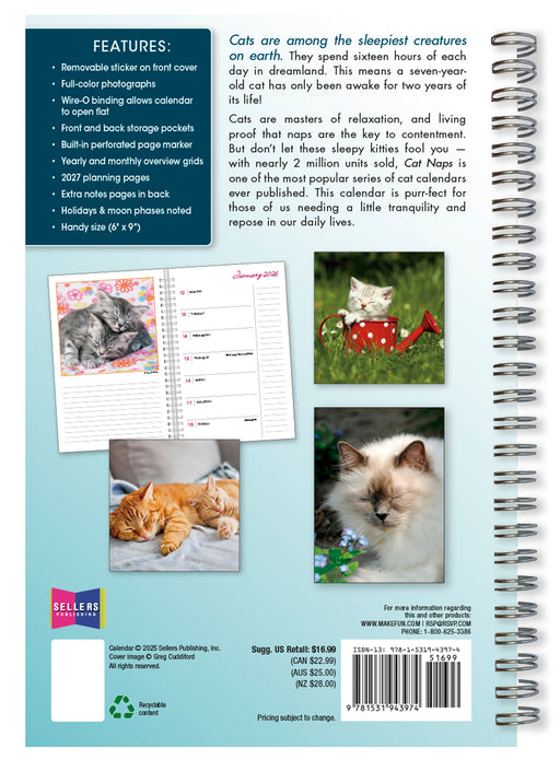 Cat Naps Classic 2026 Weekly Diary