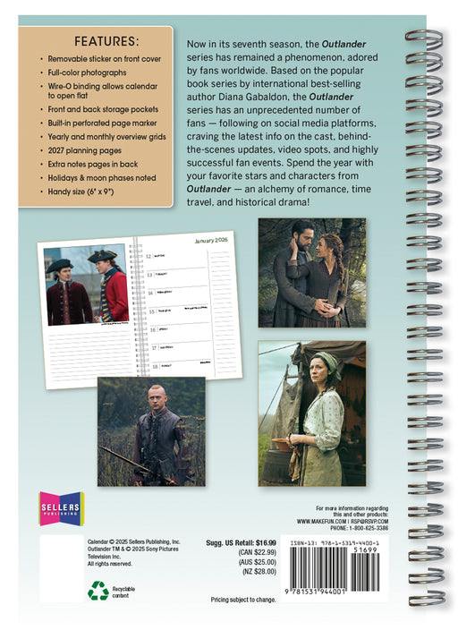 Outlander Classic 2026 Weekly Diary