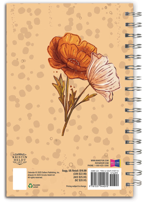 Designer Moonlit Poppies K Heldt 2026 Weekly Diary