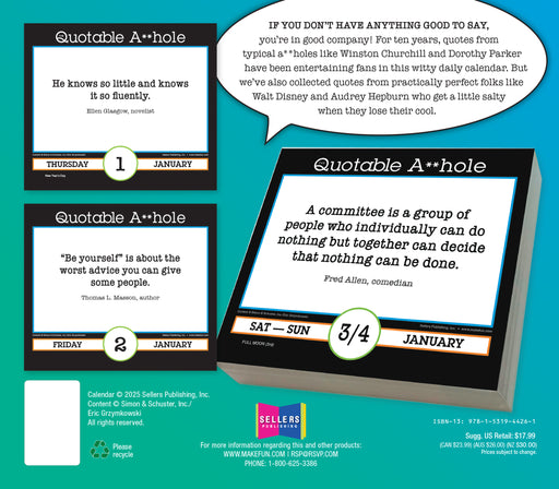 Quotable A hole 2026 Page-A-Day Calendar
