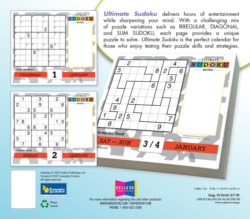 Ultimate Sudoku 2026 Page-A-Day Calendar