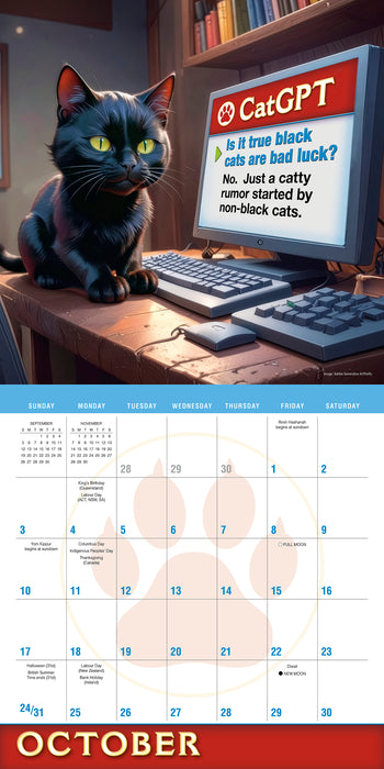 CatGPT 2027 Square Wall Calendar