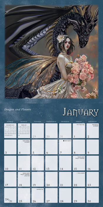 Dragon Witches The Art of Nene 2027 Square Wall Calendar