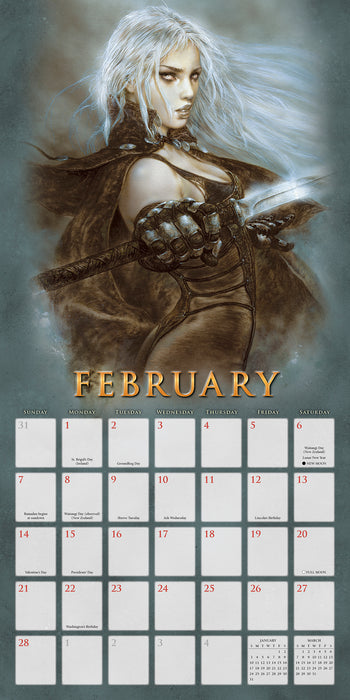 The Fantasy Art of Luis Royo 2027 Square Wall Calendar