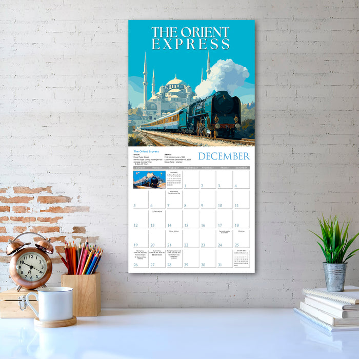 Classic Trains 2027 Square Wall Calendar (Online Exclusive)