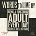Words to Live By 2027 Square Wall Calendar