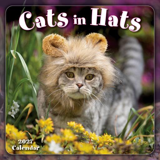 Cats in Hats 2027 Mini Wall Calendar