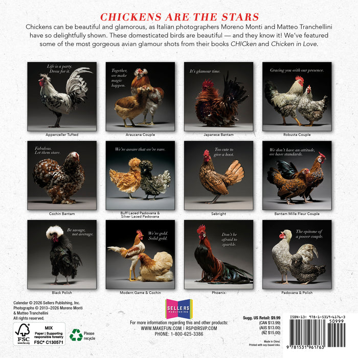 Glamour Chicks 2027 Mini Wall Calendar