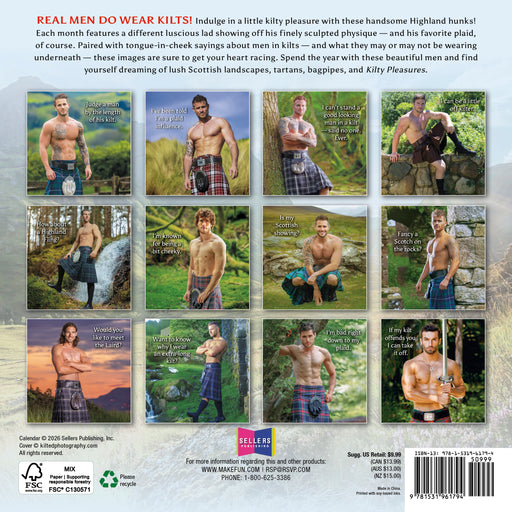 Kilty Pleasures 2027 Mini Wall Calendar