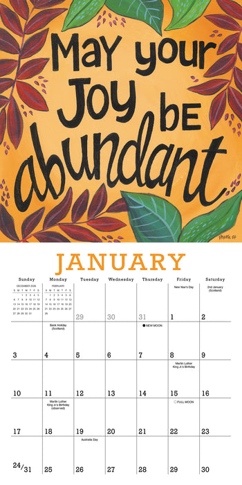 Year of Hope and Inspiration 2027 Mini Wall Calendar