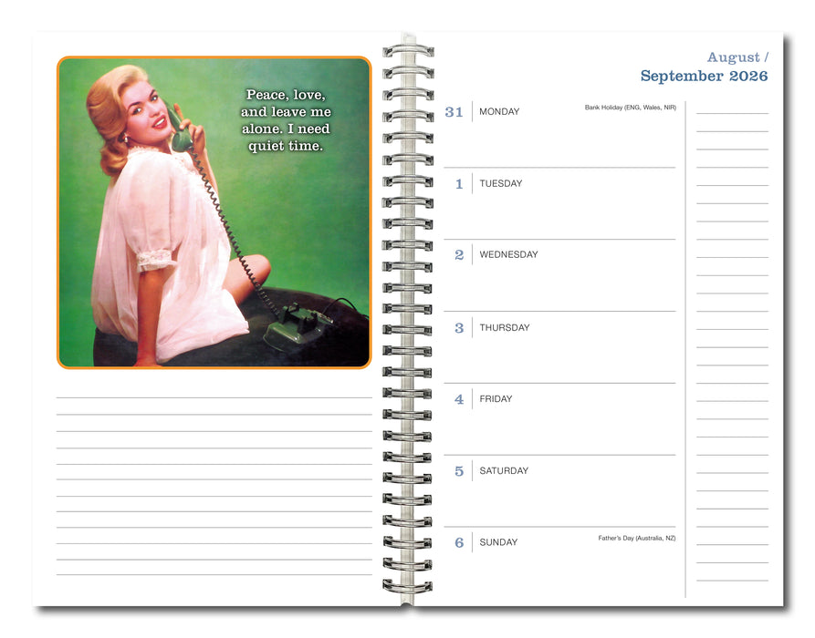 The B Word You Say I'm a Bitch 2027 Weekly Diary