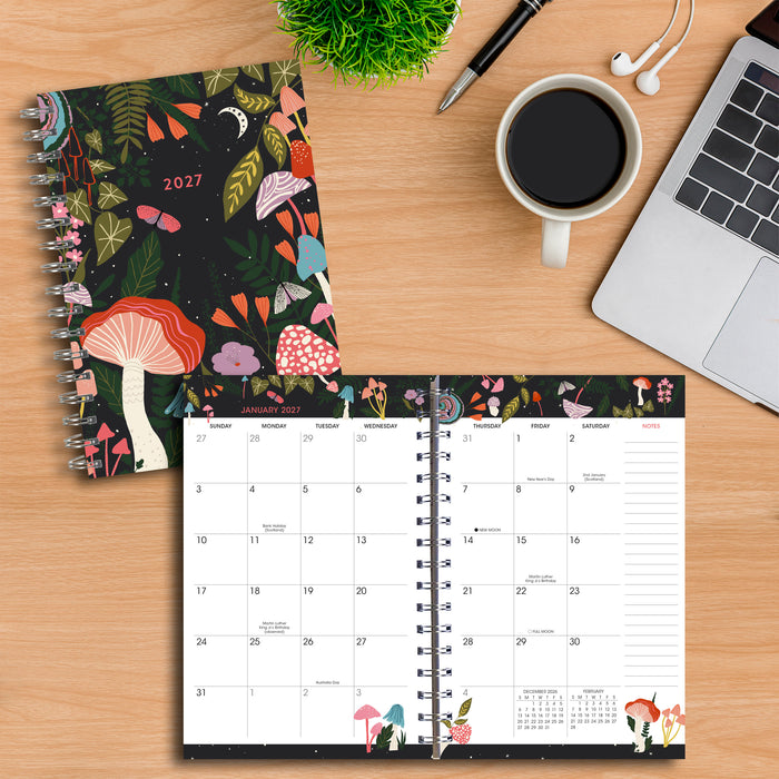 Enchanted Mushroom Garden 2027 Weekly Diary