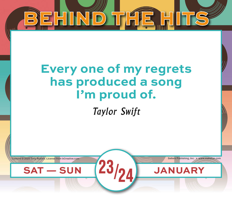Behind the Hits Moments that Inspired 2027 Page-A-Day Calendar
