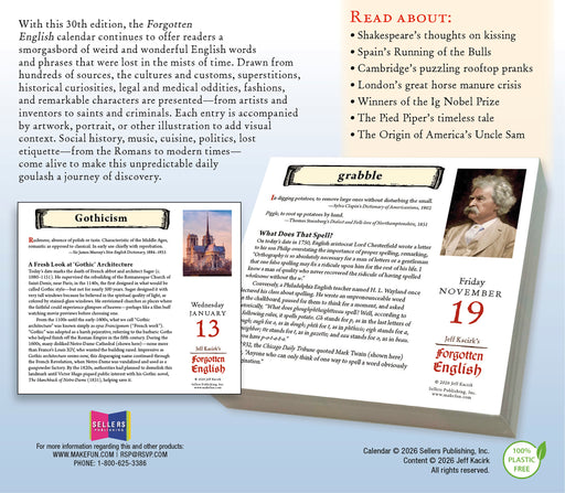 Forgotten English 2027 Page-A-Day Calendar
