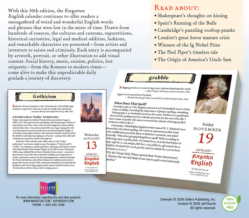 Forgotten English 2027 Page-A-Day Calendar