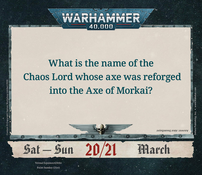 Warhammer 40000 2027 Page-A-Day Calendar