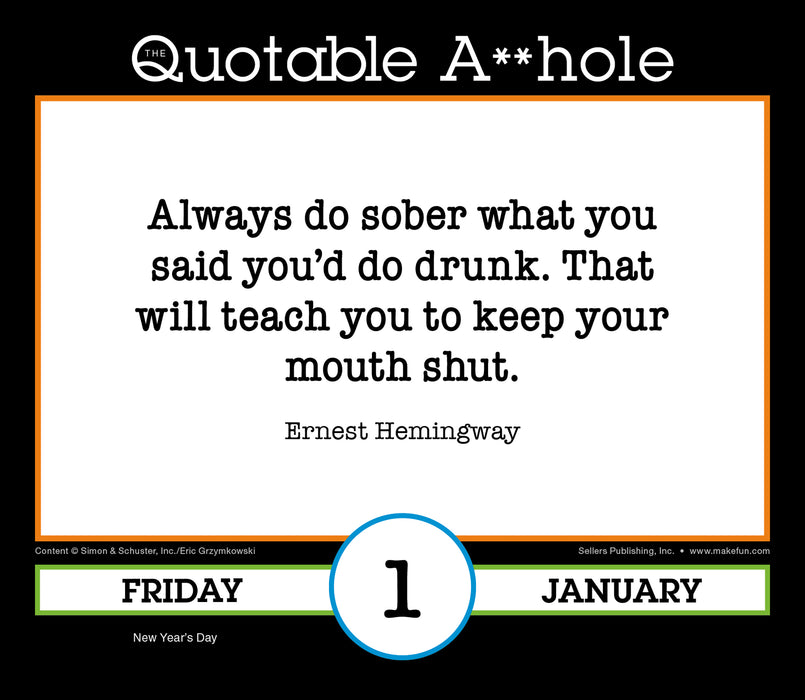 Quotable A hole 2027 Page-A-Day Calendar
