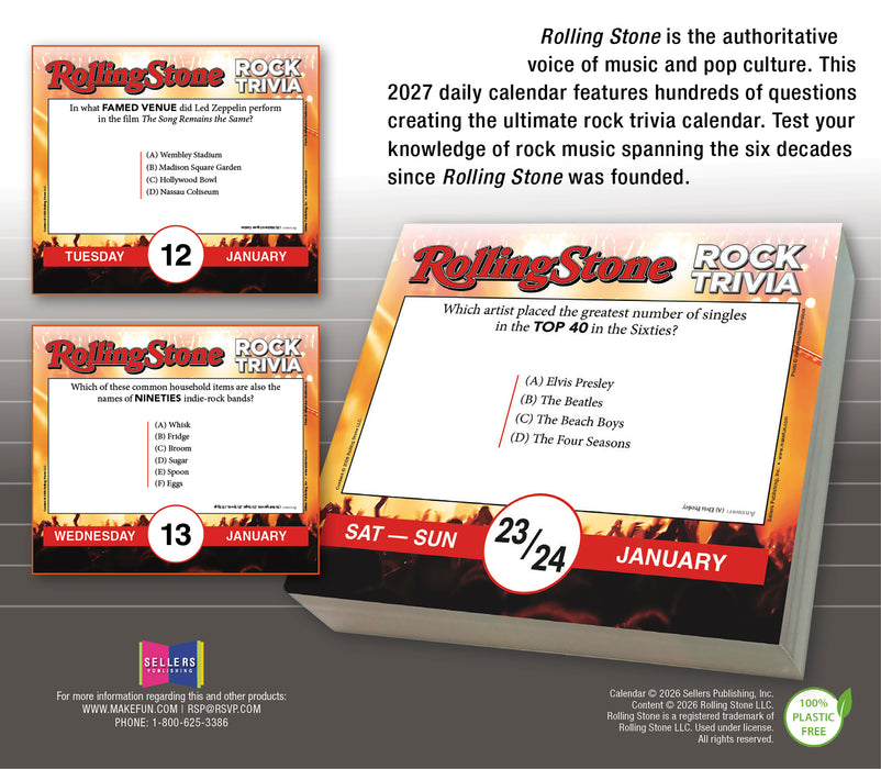 Rolling Stone Rock Trivia 2027 Page-A-Day Calendar