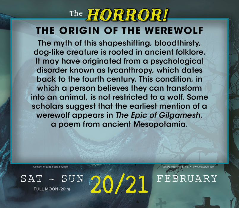 The Horror - Terrifying Trivia 2027 Page-A-Day Calendar