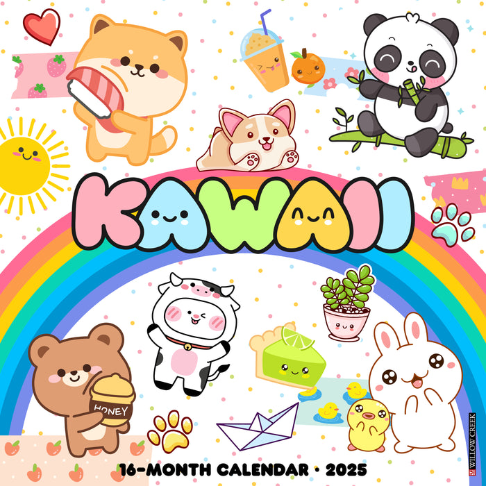 2025 Kawaii Wall Calendar