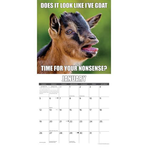 2025 You Goat This Wall Calendar by  Willow Creek Press from Calendar Club