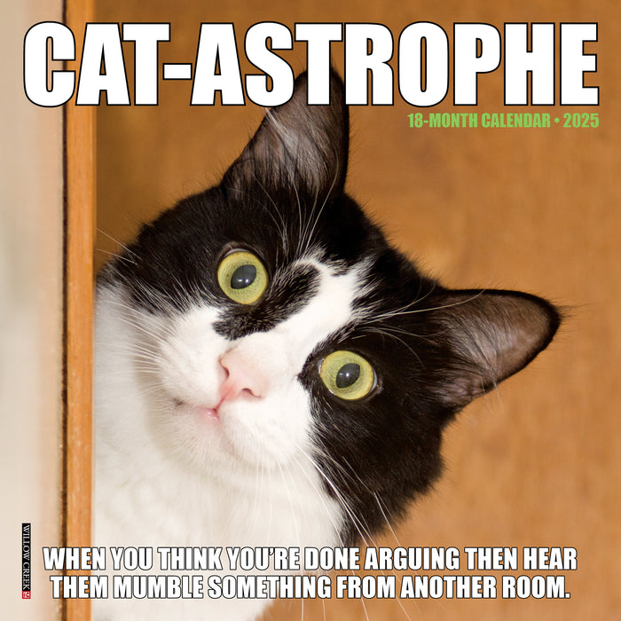 2025 Cat-astrophe Mini Wall Calendar by  Willow Creek Press from Calendar Club