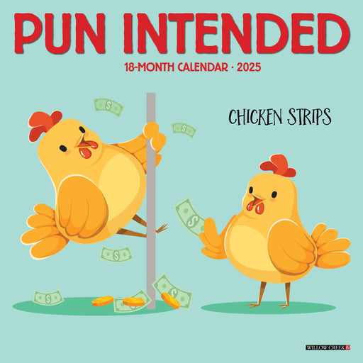 2025 Pun Intended Mini Wall Calendar by  Willow Creek Press from Calendar Club