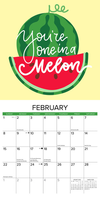 Best Day Yet 2026 Square Wall Calendar