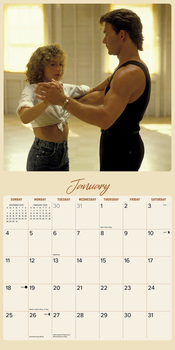 Dirty Dancing 2026 Square Wall Calendar