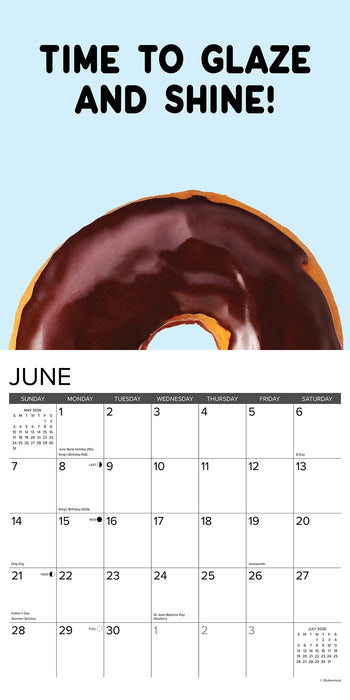 Do or Donut 2026 Square Wall Calendar