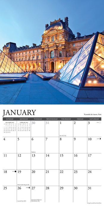 France 2026 Square Wall Calendar