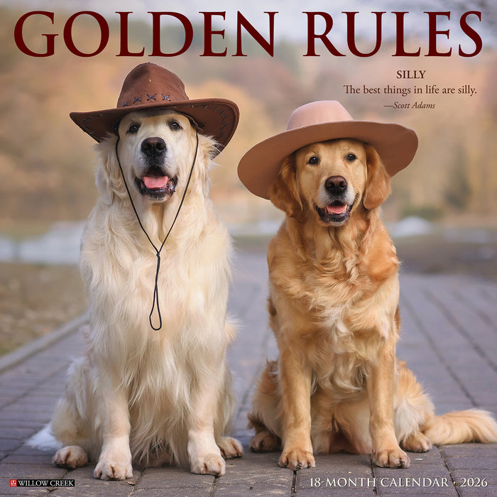 Golden Rules 2026 Square Wall Calendar