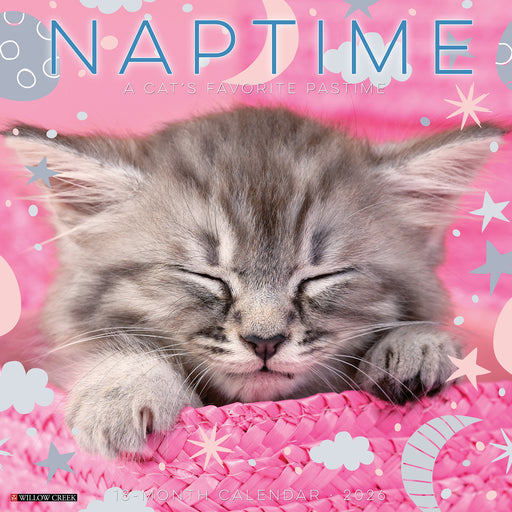 Naptime A Cat's Favorite Pastime 2026 Square Wall Calendar