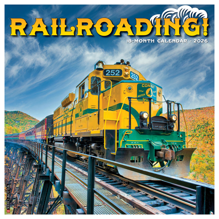 Railroading 2026 Square Wall Calendar