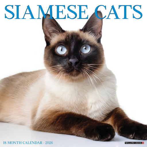 Siamese Cats 2026 Square Wall Calendar