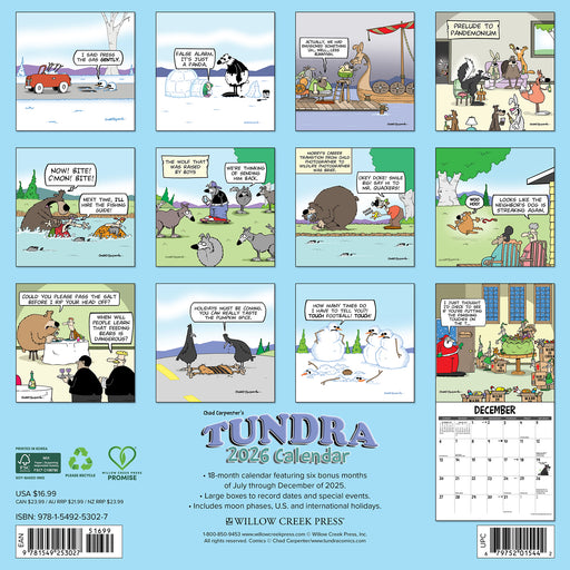 Tundra 2026 Square Wall Calendar