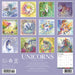 Unicorns by Sara Burrier 2026 Square Wall Calendar